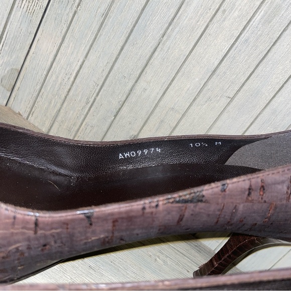 Stuart Weitzman Brown Patterned Open Toe Heels 10.5M - Picture 2 of 12